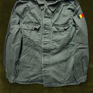 Vintage 1980s Belgian Army ABL Field Shirt Jacket - Olive Drab size s/m